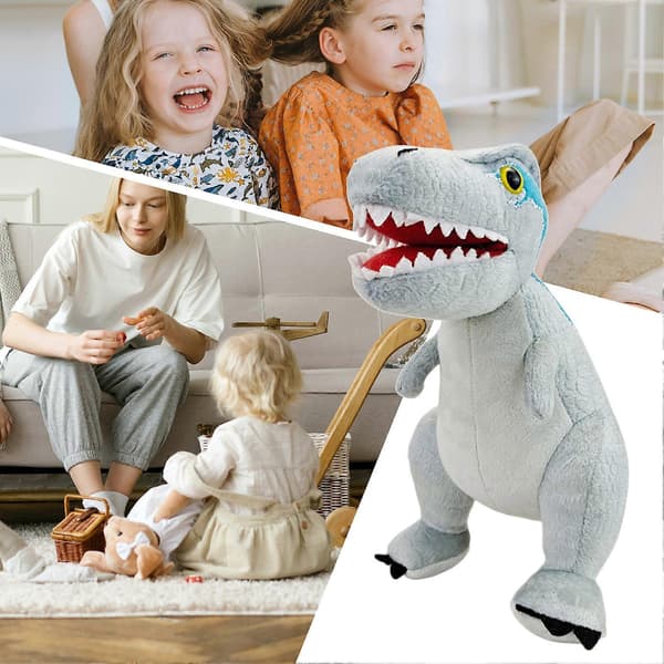 Blød og krammelig Triceratops Plyslegetøj 30 cm (12)