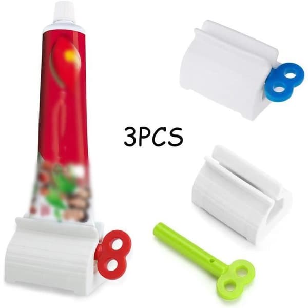 Tannkremklemmer - Manuell - 3 Ruller - PP+ABS Plast - Assorterte Farger - Kompakt