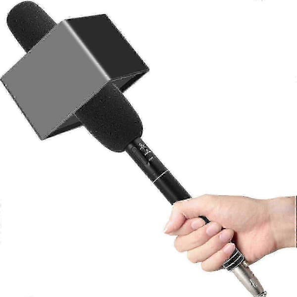 2-pack fyrkantiga kubintervjumikrofonflaggor, ABS-material, bärbara, x AK-26[J]