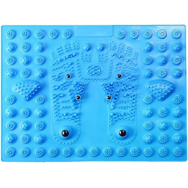 Massage Mat Wonder, överlappande noder, överlägsen dränering, idealisk för badrumsanvändning Blue