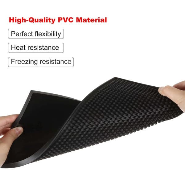 Sort hjemmebar måtte, 30*15 cm ølmåtte, skridsikker PVC barmåtte