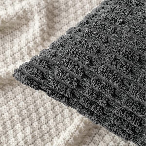 2-pack manchester prydnadskuddfodral 45x45 cm Mjuka Boho-randiga kuddfodral Modern bondgårds heminredning för soffa vardagsrum