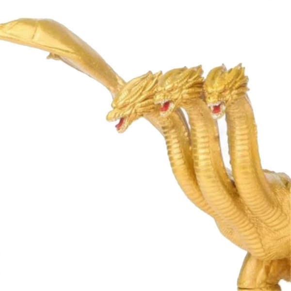 Gyllene 3-hövdad drake PVC-figurleksak, samlarobjekt