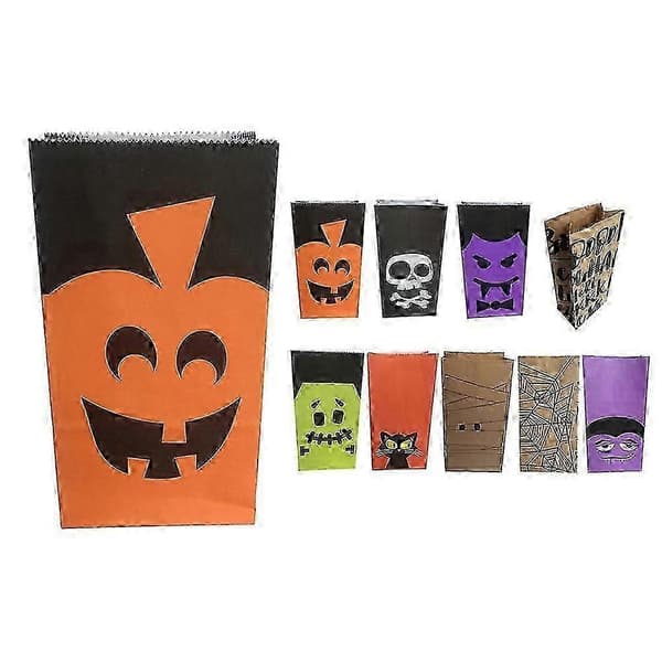 Halloween Godispåsar Kraftpapper för Presentförpackning 6st-inst[J]