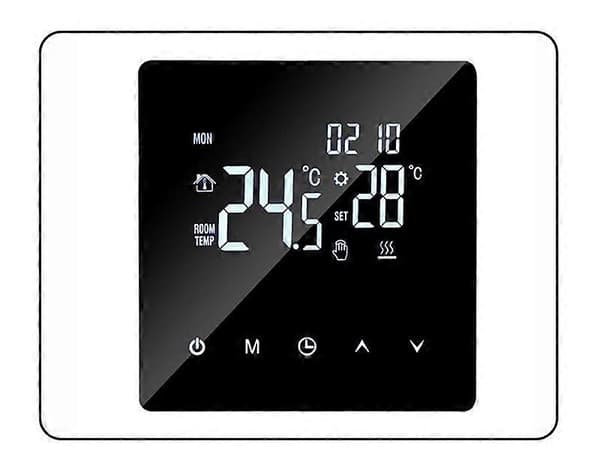 Gasvärmetermostat, programmerbar rumstermostat, väggtemperaturregulator med digital 3a, blå bokstäver med svart [XR][J]