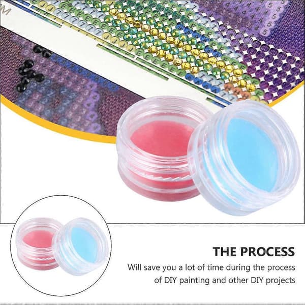 Diamantbillede Lim Ler til DIY Brug 10 stk. assorterede farver Limflasker