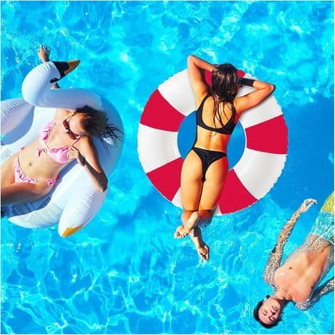 73 cm oppustelig krystalbadering med lyserøde tern, holdbar, til ungdomsswimmingpool