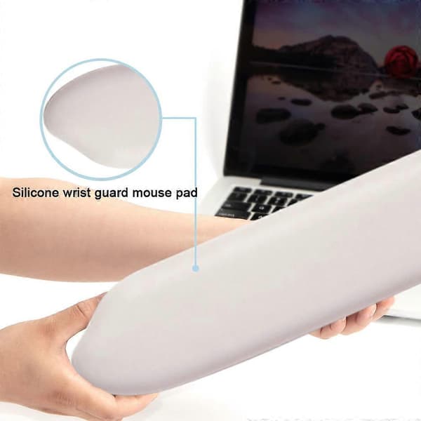 Ergonomiskt handledsstöd i silikon för gamers White