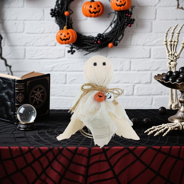 Miniatyr spøkelse Halloween tredekorasjon - Festlig juletrepynt (J)