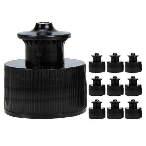 10 st sportflaskor ersättningslock Push Pull Lock vattenflaska ersättningslock (FMY)[J] Black