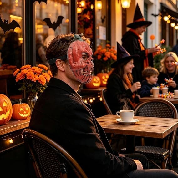 Halloween-asusteet: kurpitsapää kauhucosplayhin (J)