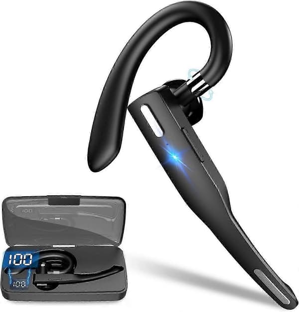 Runbaixing In-Ear Trådløst Mono Headset med Opladningsetui, Sort, T[J]