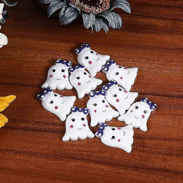 Halloween Flatback Pynt 10 Stk DIY Smykkefund