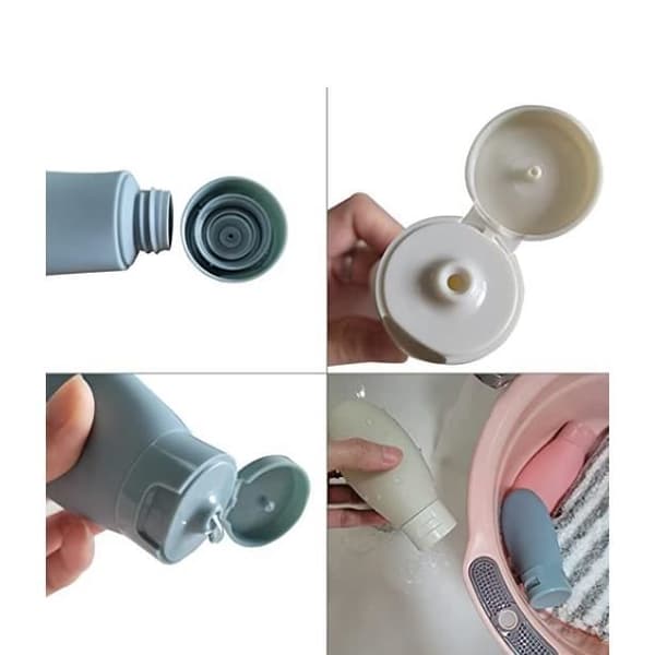 3-delat reseflaskset, 60 ml tomma flaskor, små tomma plastflaskor för resetoalettartiklar