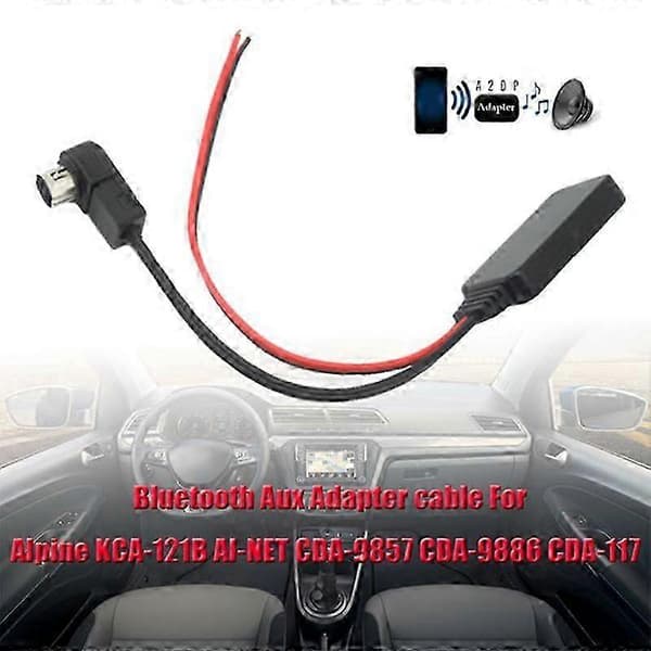Auton bluetooth aux -sovitin langaton äänipuhelu handsfree-mikrofoni -121b ai-net -9857 -98 [MI][J]