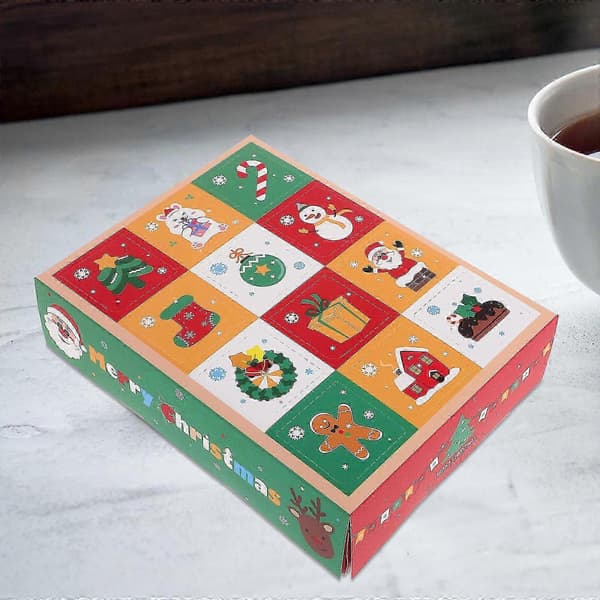 5 st julklappsförpackning julklappspapperslåda julgodisgodisförpackningslåda-inst[J]