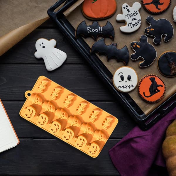 Silikon Halloween Kakform Set om 4 Bakverksformer (JJ)
