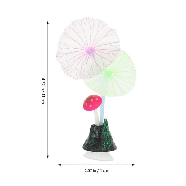 Akvariedekoration Silikon Lotusblad Svamp för Akvarium 6st