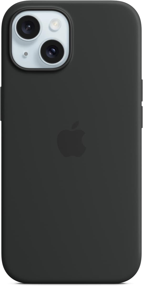 Apple iPhone 15 silikonskal med MagSafe - Svart