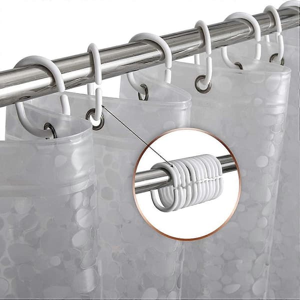 Dusjring i plast, C-formede dusjringer, dusjforhengringer, gardinkrok[J]