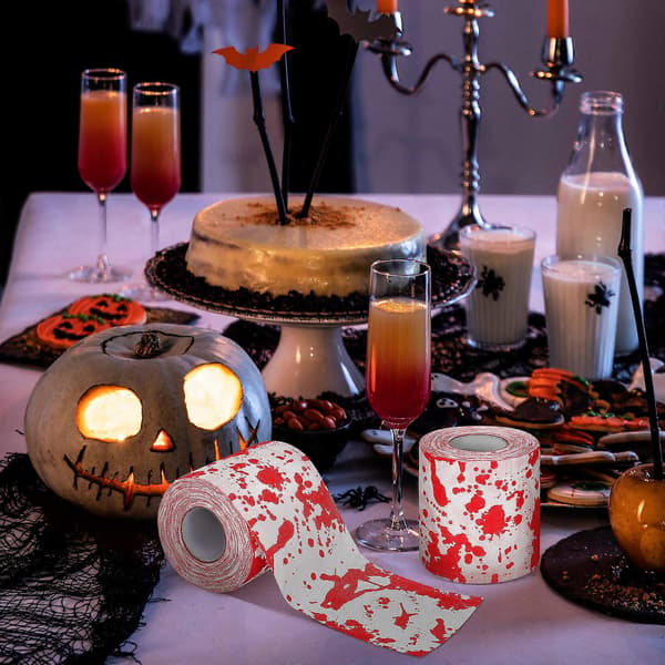 Halloween blodige toalettruller for hjemmebaderom, 3 ruller