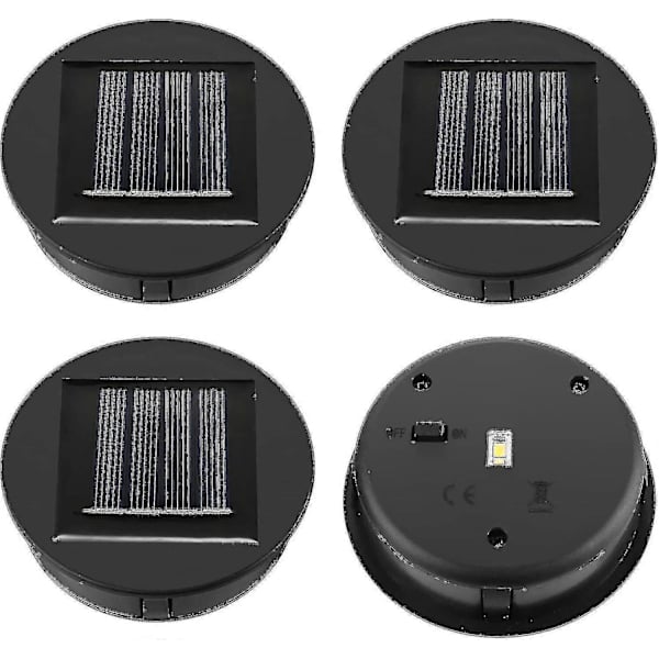 Solar Erstatningslys 4-pakning Solcellepanel Lokk Lantern