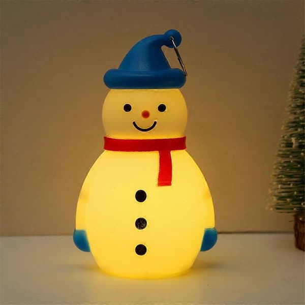 2 stk. LED snemand lysende dekoration, oplyste juleborddekorationer