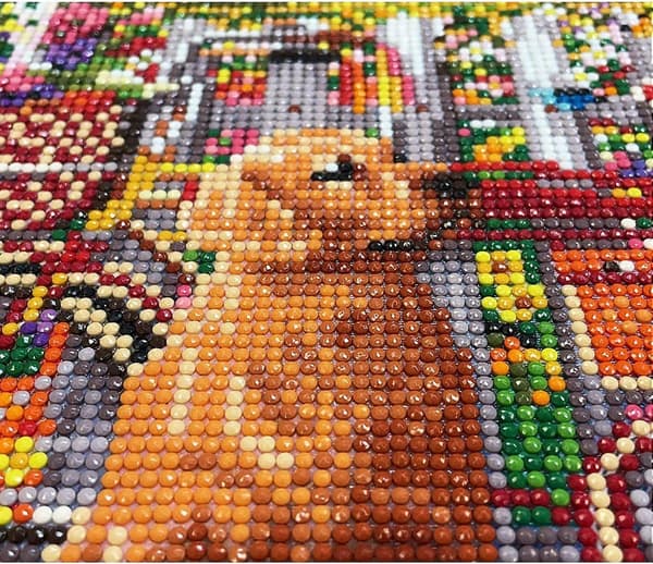 Heytea Hund Diamantkunst Sæt til Voksne Børn Runde Fuld Bore 5D DIY Dyr Diamantmaleri Sæt Farvede Blomster Diamantkunst Maleri Sæt [J]