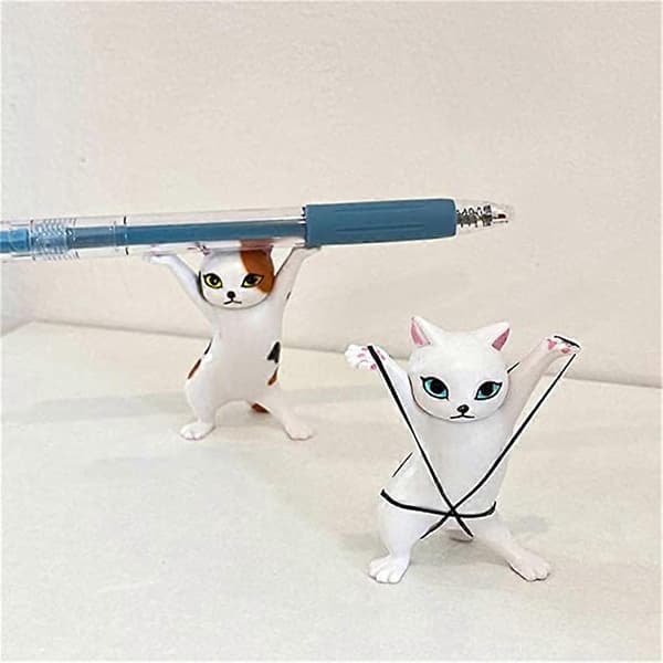 5 STK Kattebånd Dansende Kat, Dansende Kat med Hævede Hænder Model Ornament