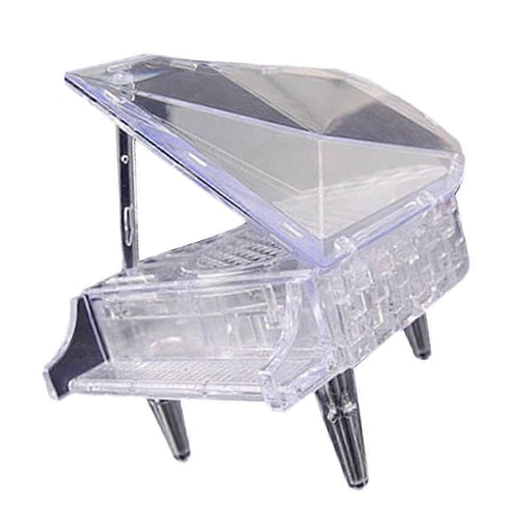 Puslespill Piano Hvit 3D Krystall DIY Montering Pedagogisk Leke