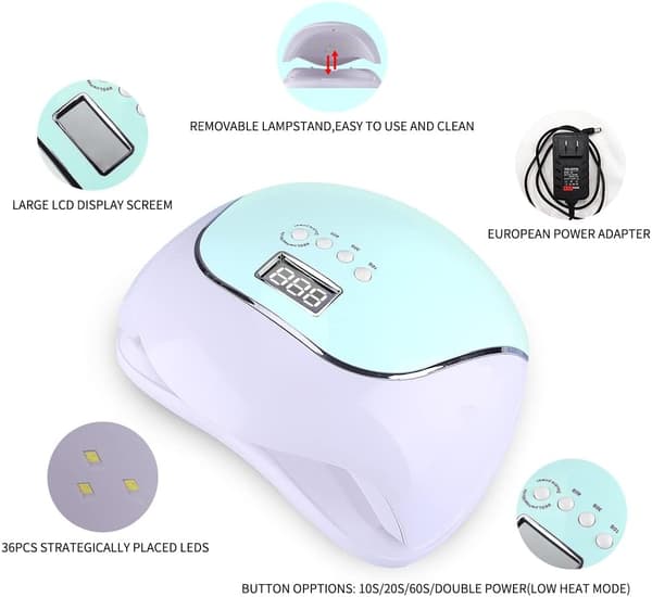 UV LED neglelampe til manicure og pedicure