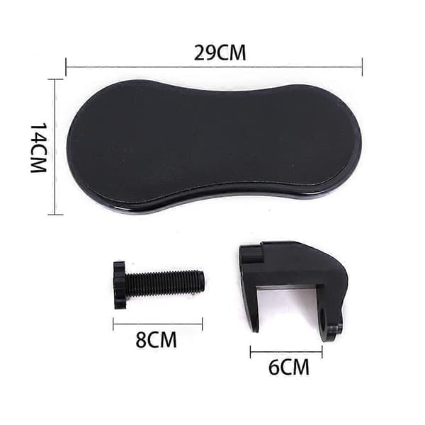 Roterbart ergonomiskt justerbart handledsstöd för hemmakontoret Black
