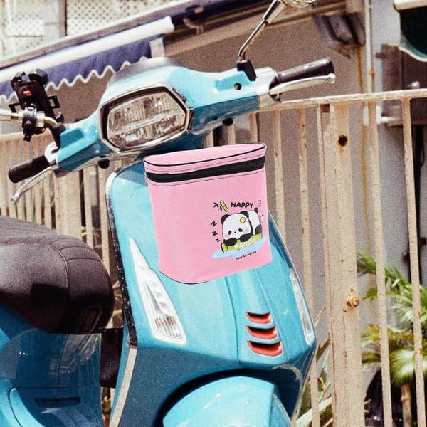 Cykelstyrstaske Elcykeltilbehør til opbevaring 2 stk. Pink Polyester[J]