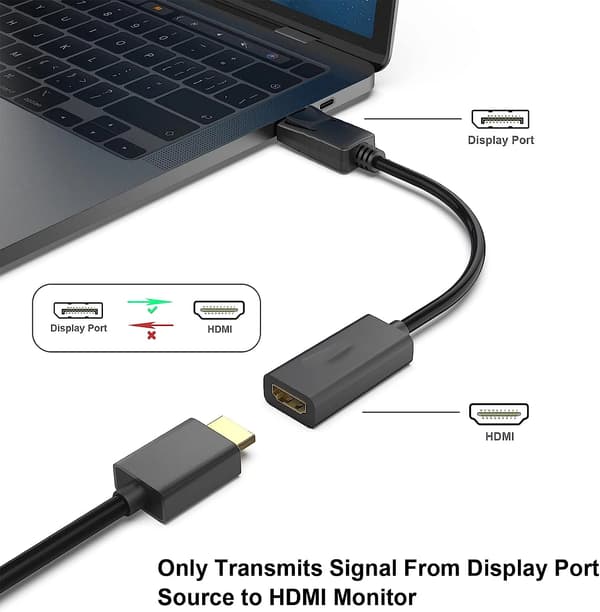 DisplayPort DP - HDMI-sovitinkaapeli