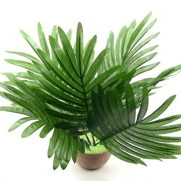 Tolv konstgjorda Monstera-palmlöv i plast