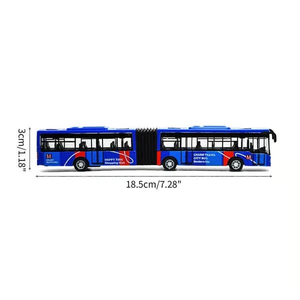 Realistisk stadsbuss dra tillbaka leksaker barn modell leksak brädspel bästa present Green