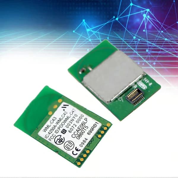 Två WML-C43 Bluetooth-moduler, lämpliga för att ersätta PCB-kort som används vid reparationer av Bluetooth-moduler i Wii-spelkonsoler