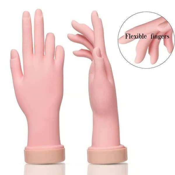 Silikon nagelträningshand 24,5 cm beige