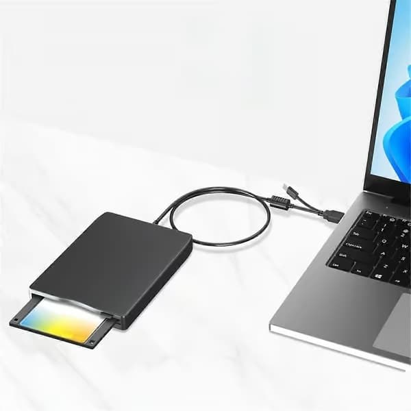 USB-diskettläsare diskettenhet med dubbelt gränssnitt extern USB-C-diskettenhet för PC och laptop