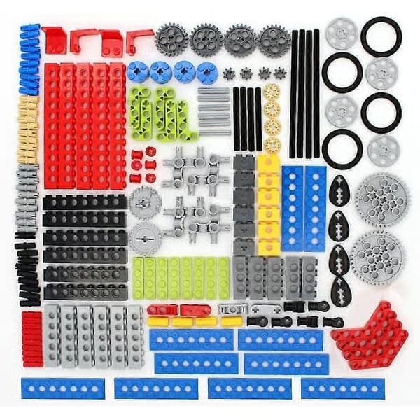 182-delars kugghjuls- och axelsats för Technic-delar kompatibel med Technic-delar, DIY-kugghjulssats (lyftarmar, stift, axlar, kopplingar) DCS MTQ