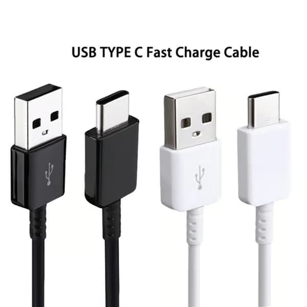 2-pack FÖR Samsung 1,2 m extra lång USB-C laddningskabel vit