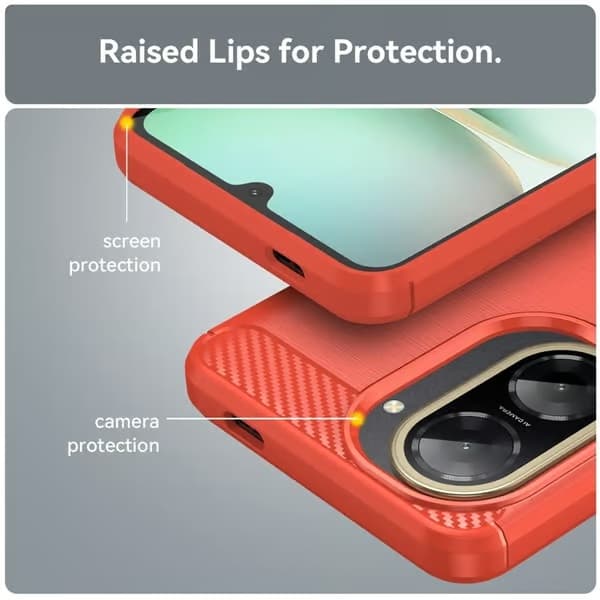 TIL Xiaomi Redmi A5 4G Armor Carbon Cover - Flere farver red