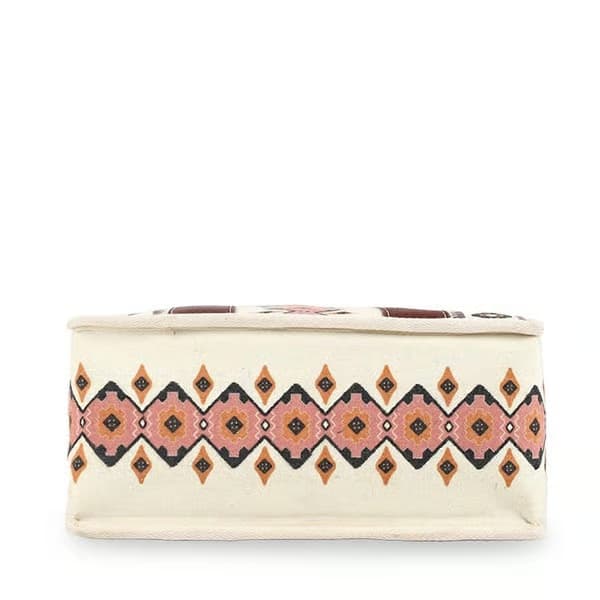 Wrangler tygväska västerländska väskor för kvinnor axelväska Boho Aztec handväskor NY, 100% ny Off-white S