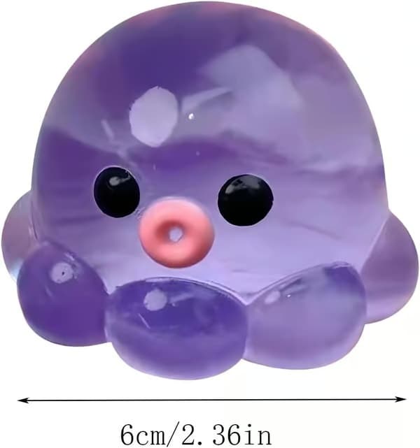 st octopus-klämleksak, elastiska fidget-leksaker i TPR för stresslindring