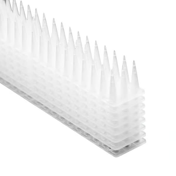Fågelpiggar plast vit 8-pack 342 cm för balkong, fönsterbräda, räcke