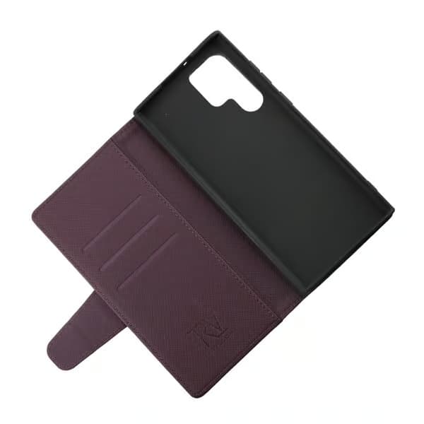 Samsung Galaxy S22 Ultra Plånboksfodral med extra kortplatser Rvelon - Mörklila