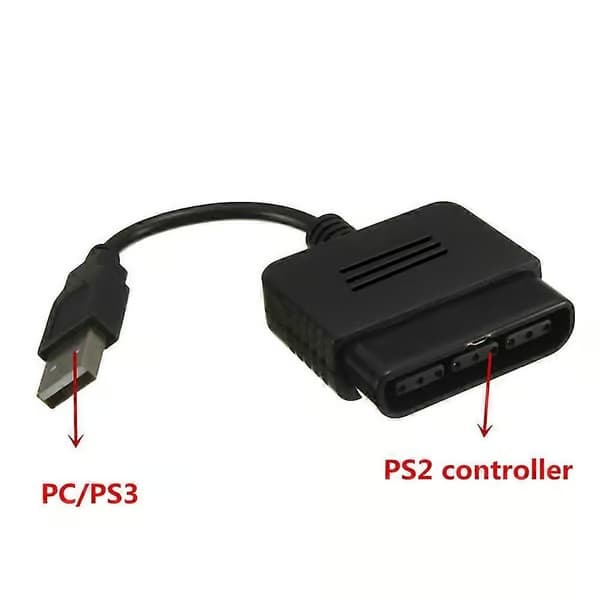 USB-sovitinkaapeli PS2-peliohjaimille PS3- ja PC-pelikäyttöön