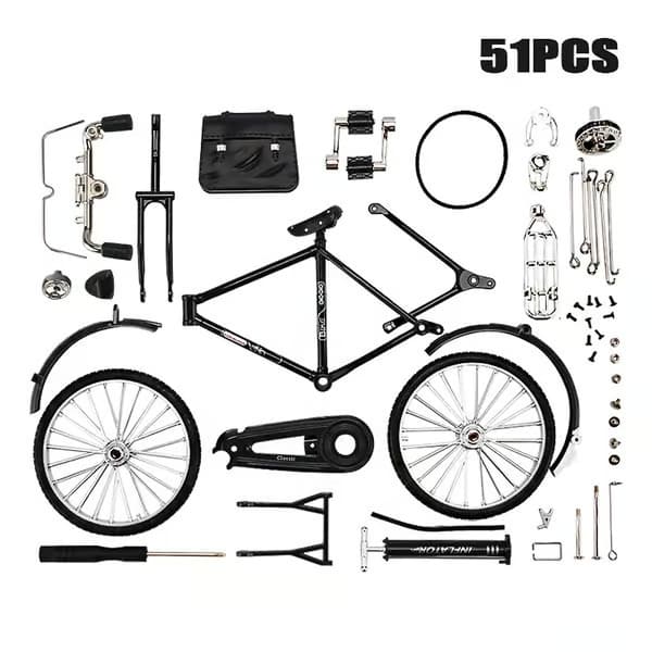 DIY Retro Cykelmodel Samling Støbt Miniature Legetøjsdekoration