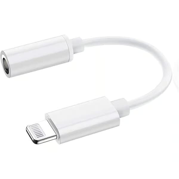 Lightning till 3,5 mm hörlursuttagsadapter, adapter iPhone-hörlurar, med iPhone 14 13 12 11 XR XS Max X 8 7 6 Stöder alla iOS