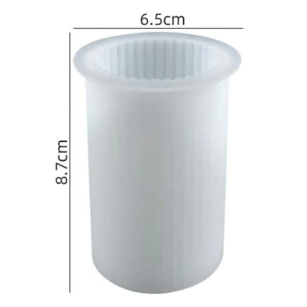 DIY Silikonljusform Ribbad Ljus Vit